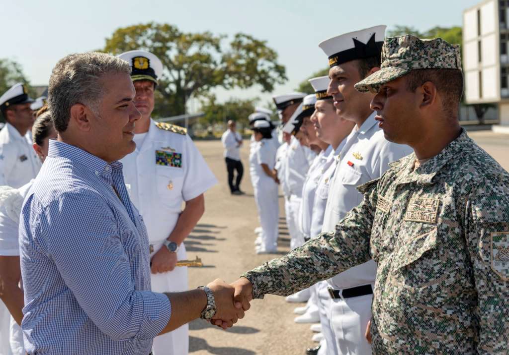Duque en la Escuela Naval de Cadetes. / Presidencia de la República