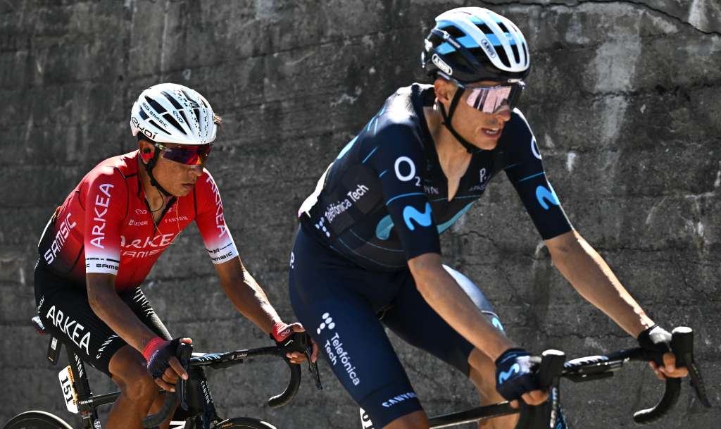 Nairo Quintana y Enric Más en la novena etapa del Tour de Francia // Anne-Christine POUJOULAT / AFP)