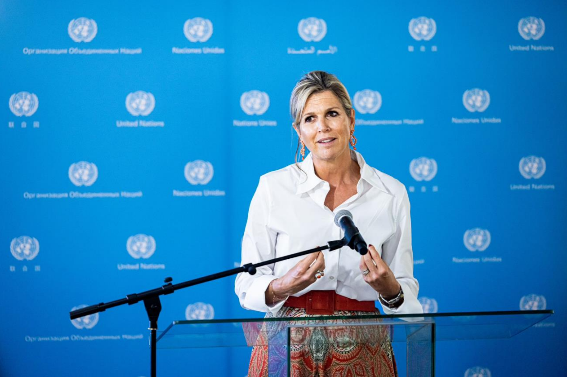 S.M. la Reina Máxima de los Países Bajos, que visitará Colombia como Asesora Especial del Secretario
General de las Naciones Unidas para las Finanzas Inclusivas para el Desarrollo (UNSGSA por sus siglas en
inglés) del 25 al 28 de febrero de 2024, aparece en esta foto de archivo pronunciando un discurso en un
evento del Programa de las Naciones Unidas para el Desarrollo (PNUD) durante una visita a Kenia en
2023.