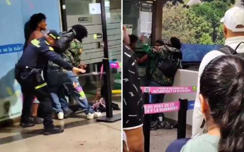 Tres hombres se enfrentaron con arma blanca en el Metro de Medellín