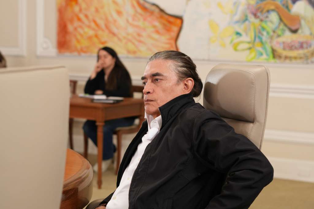Gustavo Bolívar, director de Prosperidad Social, durante consejo de ministros transmitido en vivo.