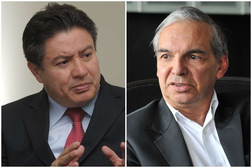 Héctor Zambrano, exsecretario de Hacienda y Ricardo Bonilla, actual secretario de Hacienda.