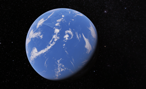 Una imagen satelital muestra a la Tierra como si fuera un “planeta acuático”