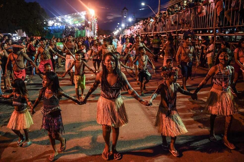 Indígenas Munduruku, de la Amazonía de Brasil. / AFP