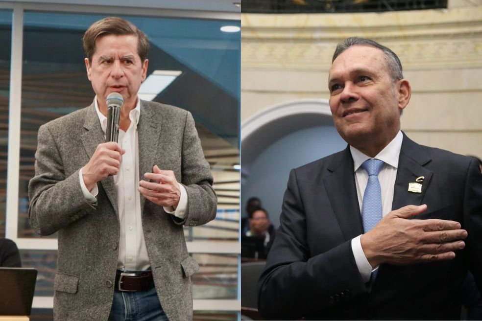 Ministro del Interior, Juan Fernando Cristo, y presidente del Senado, Efraín Cepeda
