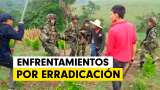 Incrementan choques entre campesinos y Ejército por erradicación forzada de coca