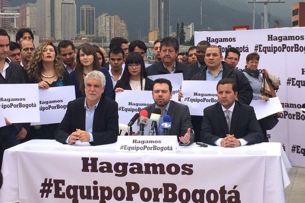 Enrique Peñalosa, Carlos Fernando Galán y David Luna. / Luisa Lozano