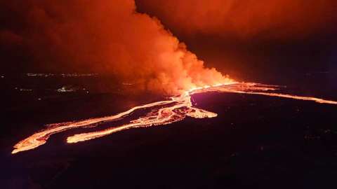 Erupción volcánica en Islandia, la cuarta desde octubre, perdió fuerza