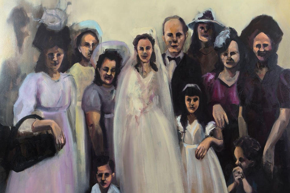 ‘Los casados’, de Juliana Ríos, óleo sobre lienzo. / Reproducciones: Cortesía - Casa Cano