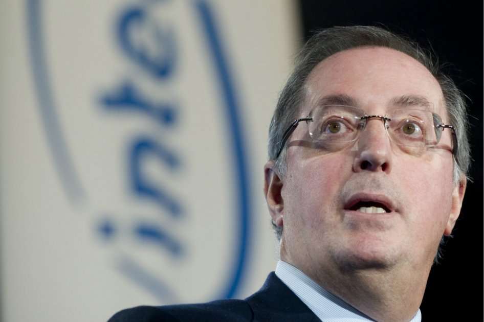 Paul Otellini durante una conferencia sobre progreso en la educación estadounidense./ AFP