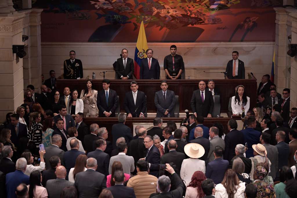 Instalación del nuevo período legislativo en el Congreso de la República, la cual contó con la presencia del presidente Gustavo Petro.