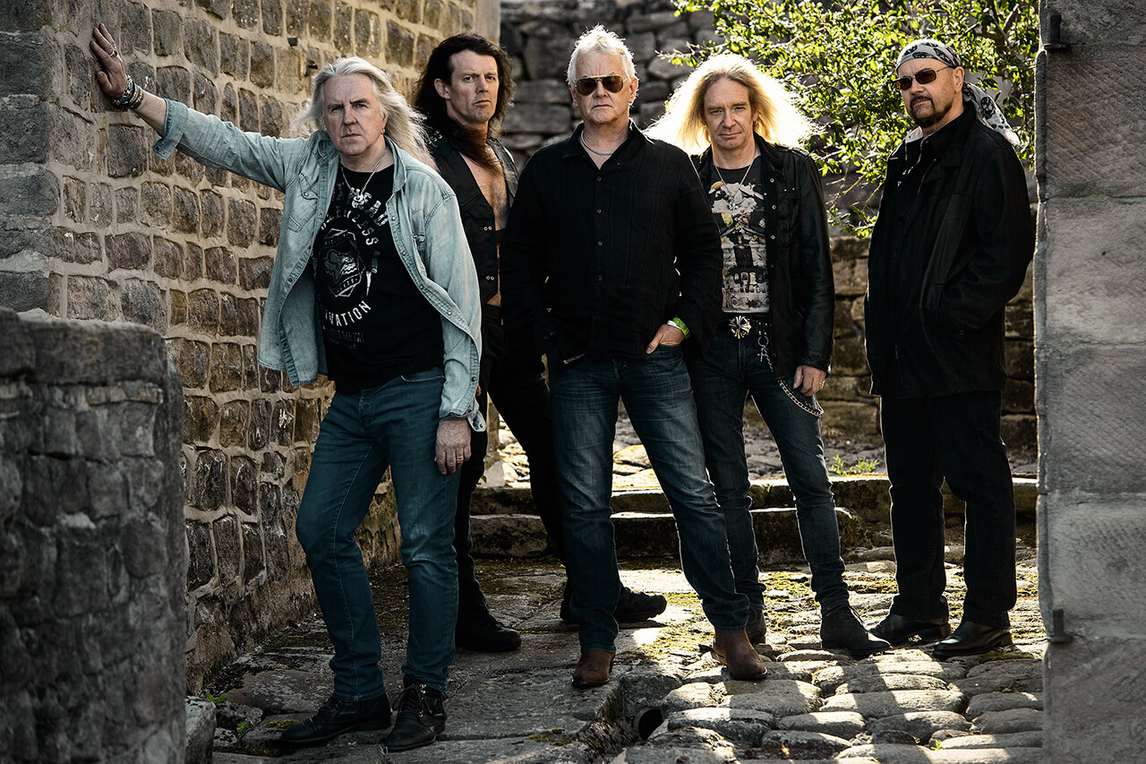 Los músicos de la agrupación Saxon. / Tomada de Saxon747.com/en2/band