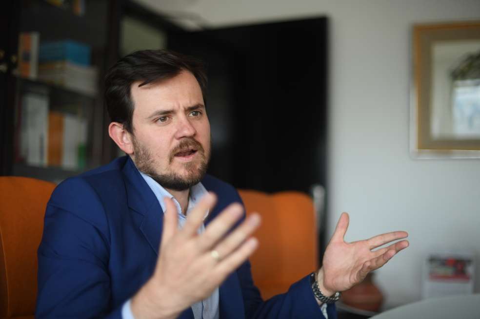 El abogado Sebastián Escobar, del Colectivo de Abogados José Alvear Restrepo./ Cristian Garavito - El Espectador.