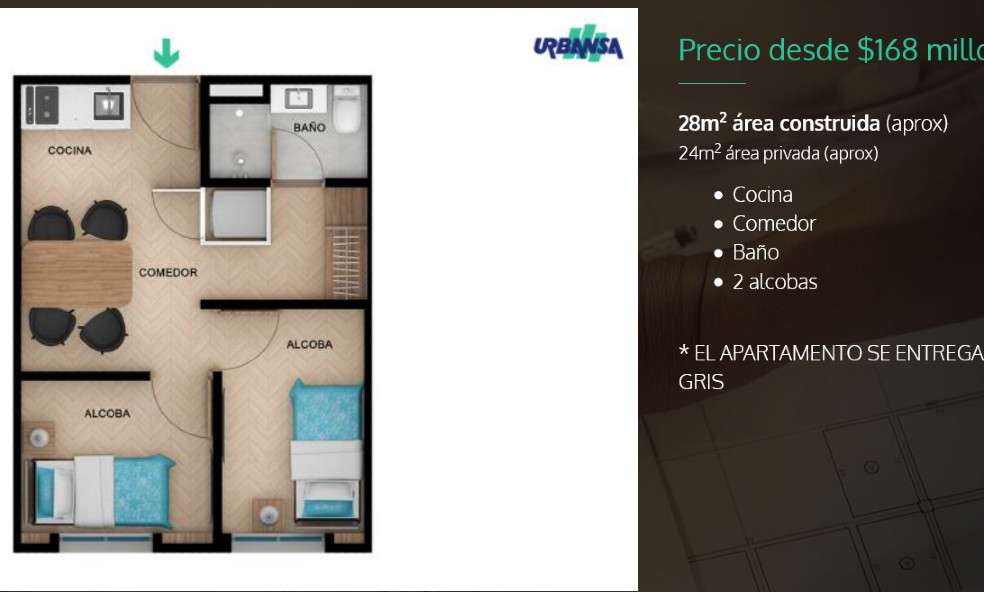 Figura 4. Imagen capturada a las 4:49 pm el día 23 de abril de 2020 de la página web: https://www.urbansa.co/