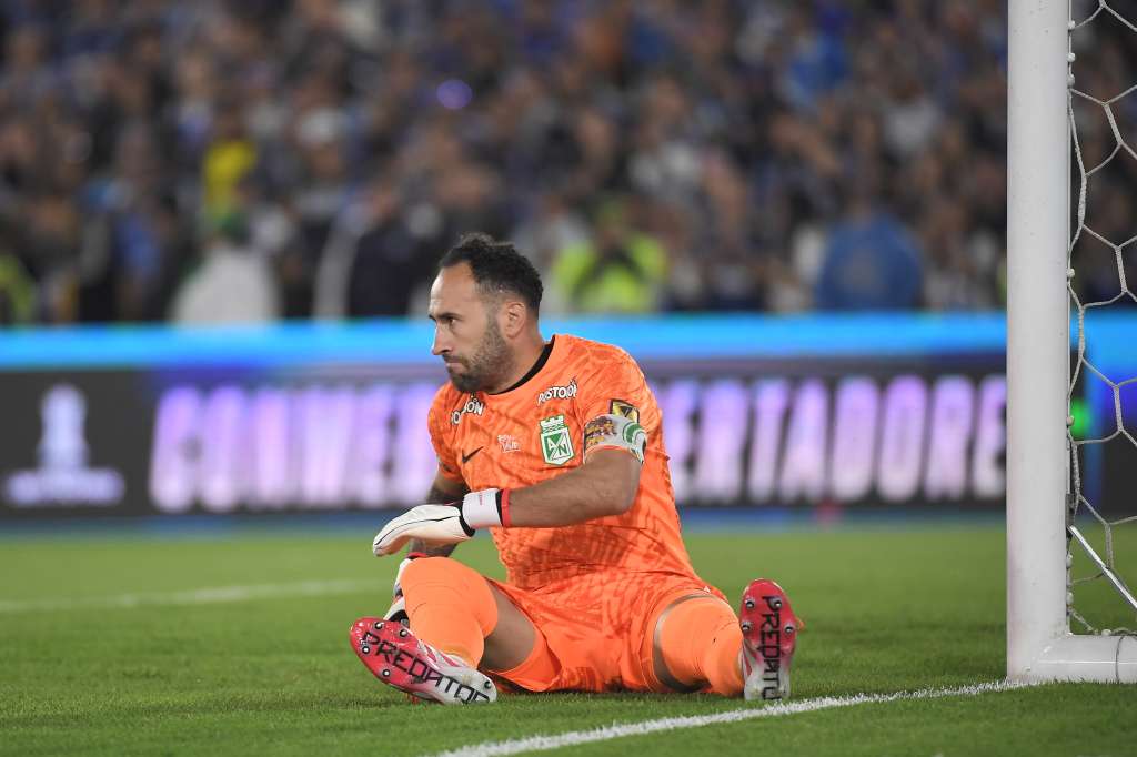 Jugador de Atlético Nacional durante el compromiso ante Millonarios en el Estadio El Campin de Bogotá