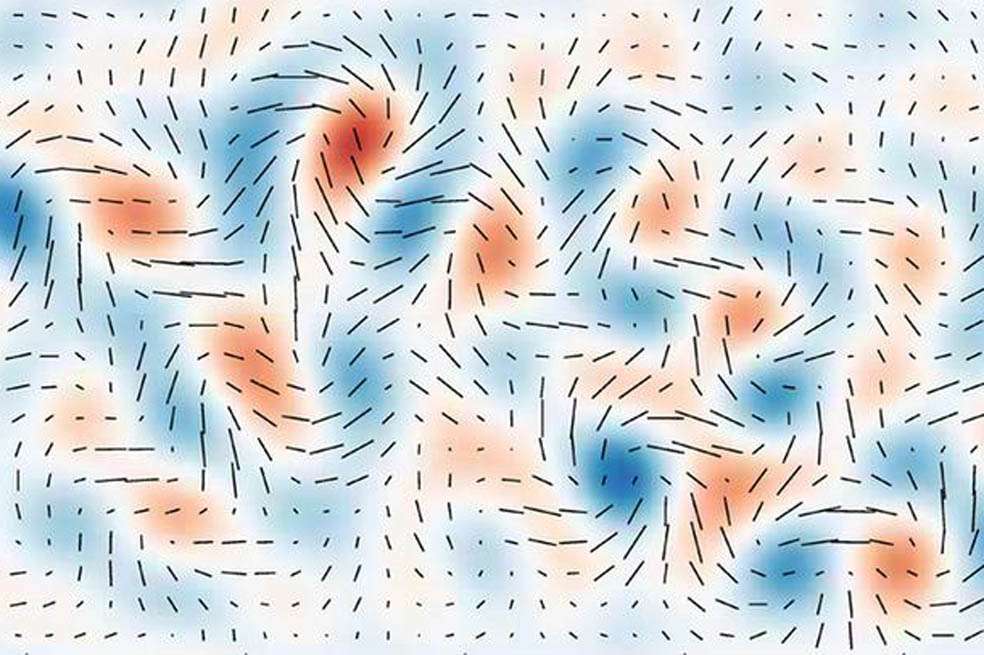 Imagen que representa la existencia de ondas gravitacionales. / BICEP2