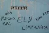 Grafitis del Eln reviven el miedo en Copey, Cesar