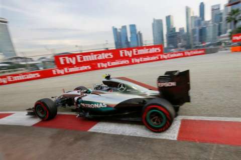 Nico Rosberg consigue la pole position en el Gran Premio de Singapur