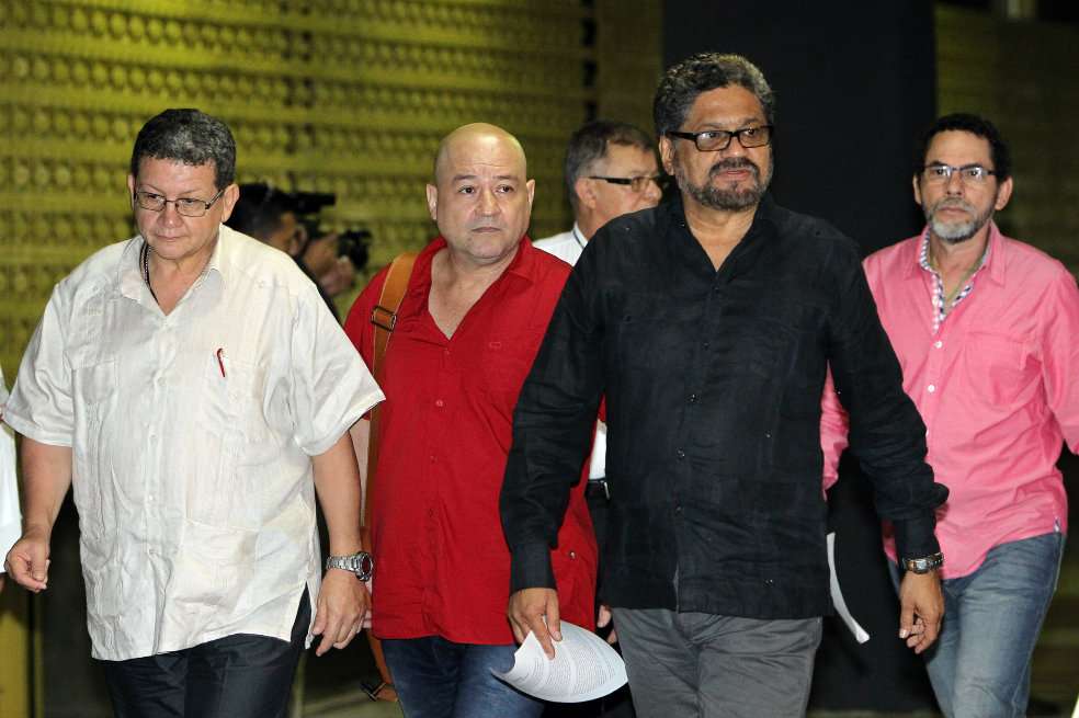 Iván Márquez, Pablo Catatumbo y Carlos Antonio Lozada. /EFE