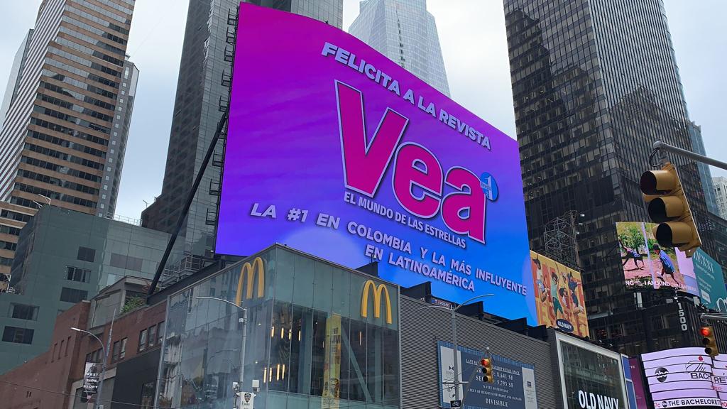 Vea en una de las pantallas más grandes del Times Square de Nueva York