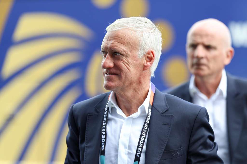 GR1076. FILADELFIA (ESTADOS UNIDOS), 22/06/2026.- El seleccionador de Francia, Didier Deschamps, arriba al estadio Lincoln Financial este lunes, previo a un partido del grupo I del Mundial de la FIFA 2026 entre Francia e Irak en Filadelfia (Estados Unidos). EFE/ Octavio Guzmán

