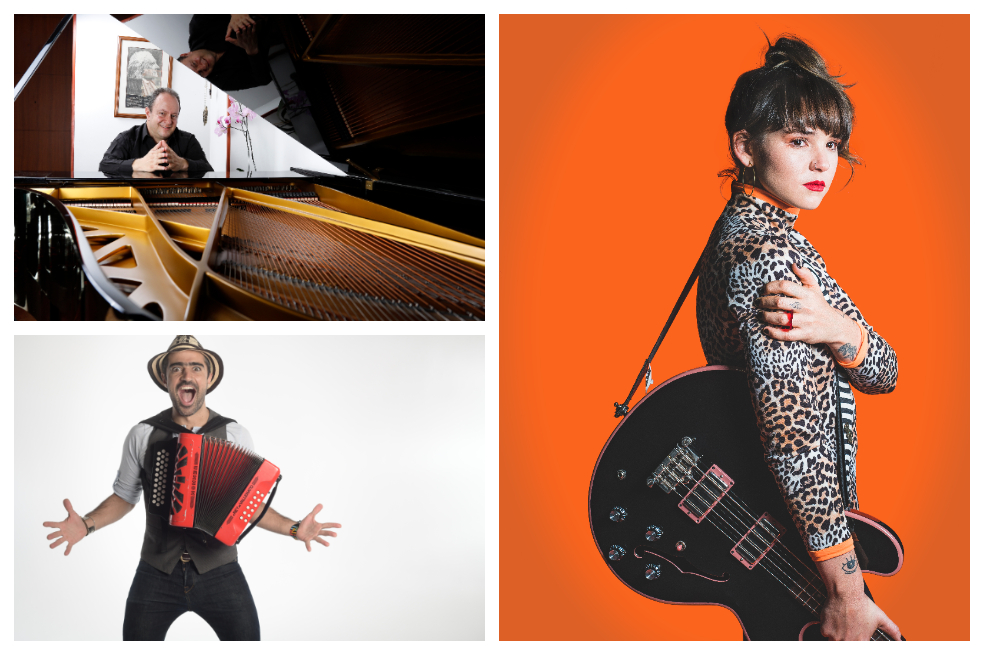Las transmisiones se podrán ver gratuitamente todos los viernes del mes a las 8:00 p.m. a través de las redes sociales del Teatro Colón (@miteatrocolon). En la foto aparecen los músicos Germán Darío Pérez, Gregorio Uribe y Soy Emilia.