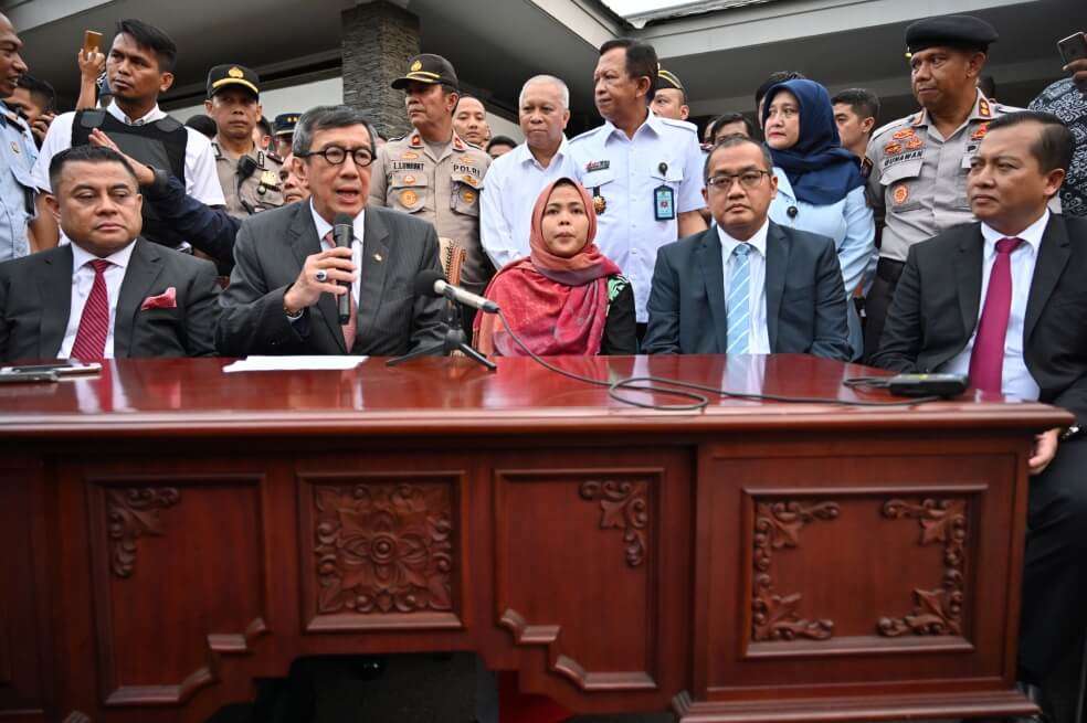 La indonesia Siti Aisyah durante la audiencia. / AFP