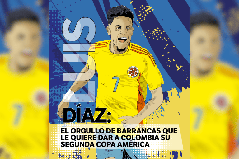 El cómic de Luis Díaz con la selección de Colombia, que busca el título de la Copa América 2024.
