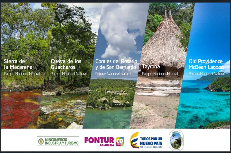 Recorridos virtualesParques Nacionales Naturales de Colombia y FonturAcompañan este programa interactivo una serie de mensajes interpretativos y puntos de información que ayudaran al visitante a comprender la importancia de la conservación del patrimonio natural y cultural que albergan las áreas protegidas, así como un mapa virtual donde podrá descubrir sitios de interés y nuevos paisajes de aventura, contemplación y bienestar.