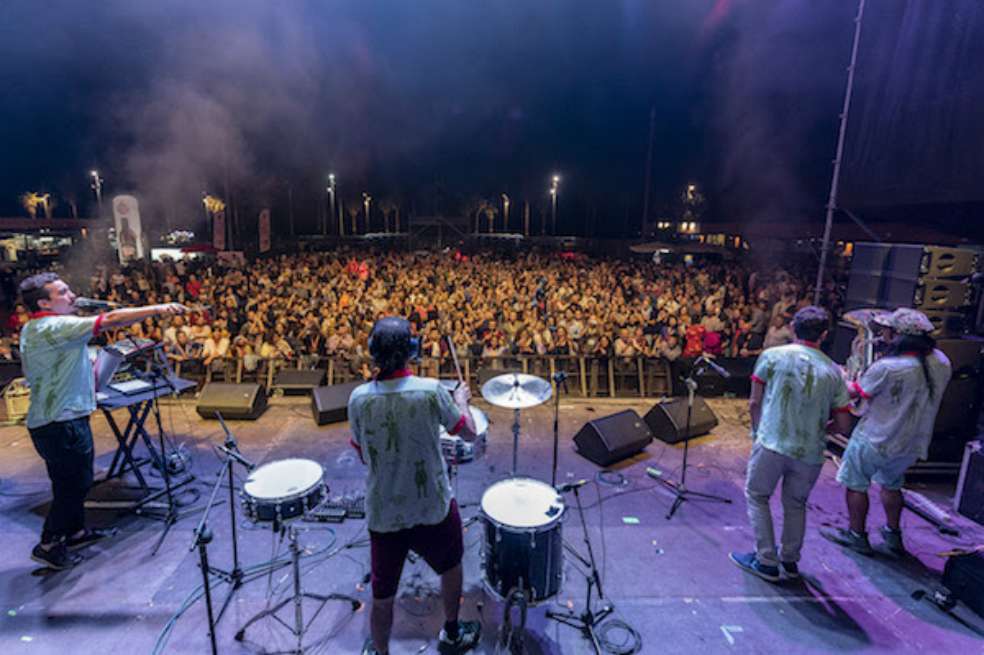 El Frente Cumbiero fue una de las agrupaciones que tuvo uno de los showcases más aplaudidos durante el Womex, por su propuesta sonora y su puesta en escena. / Cortesía