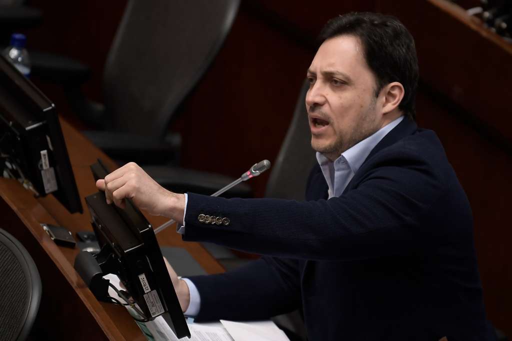 Senador, durante el debate por la reforma pensional presentada por el gobierno de Gustavo Petro.