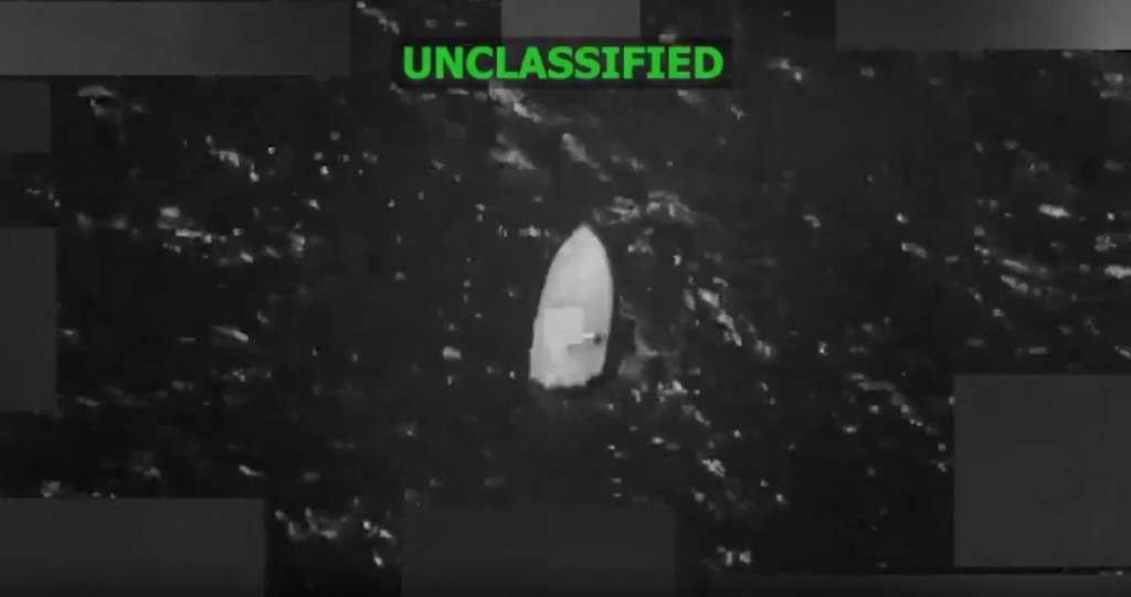 This screen grab from a video posted on the X account of US Southern Command (SOUTHCOM) on March 8, 2026, shows a vessel before being struck at the direction of Commander General Francis L. Donovan while allegedly transiting along narco-trafficking routes in the eastern Pacific, on March 8, 2026. A US strike on a boat "engaged in narco-trafficking operations" in the eastern Pacific Ocean killed six men March 8, the US military said. It was the latest of dozens of strikes on boats that Washington claims are operated by drug traffickers, without providing evidence. More than 150 people have been killed in the US operations, which began in September. (Photo by Handout / US Southern Command / AFP) / RESTRICTED TO EDITORIAL USE - MANDATORY CREDIT "AFP PHOTO / US SOUTHERN COMMAND'S X ACCOUNT / HANDOUT" - NO MARKETING NO ADVERTISING CAMPAIGNS - DISTRIBUTED AS A SERVICE TO CLIENTS