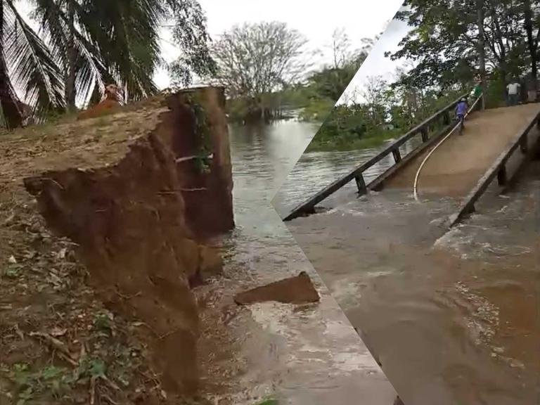 Colapso de puente en Ayapel, Córdoba, tiene incomunicadas a cientos de familias