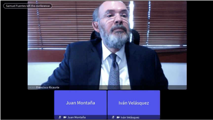 Francisco Ricaurte durante el juicio que se adelanta en su contra como presunto miembro del cartel de la toga.
