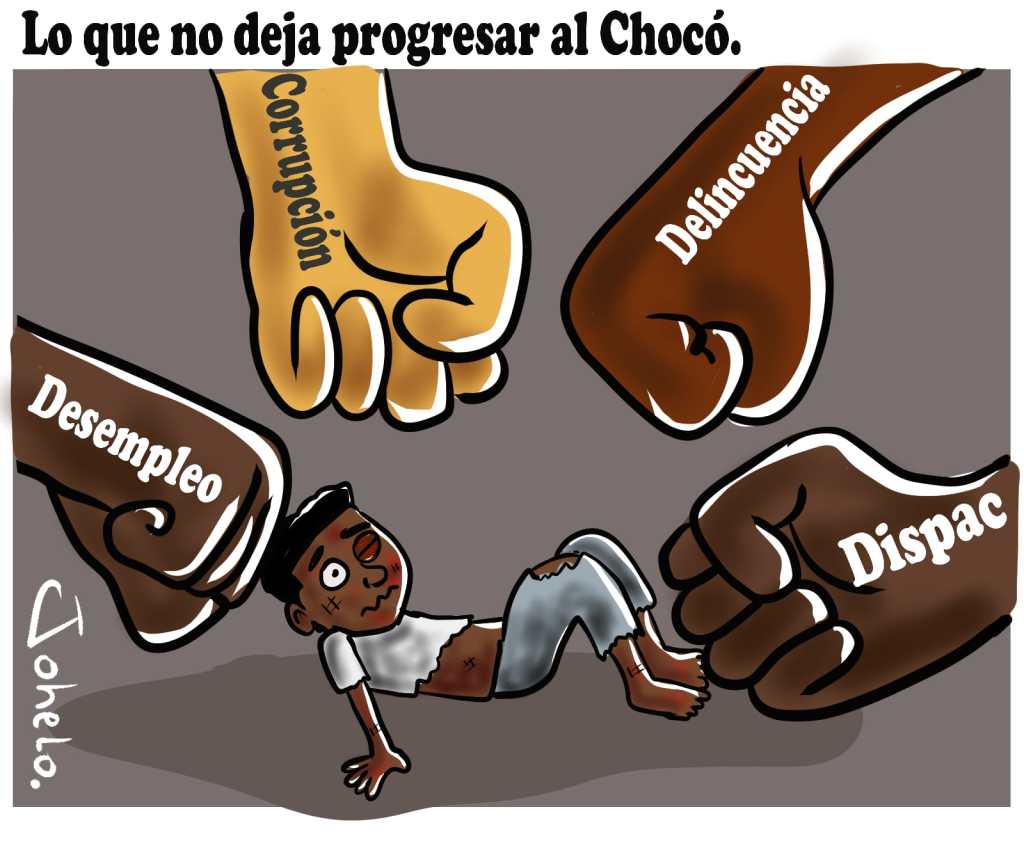 Caricatura: la corrupción en la política chocoana