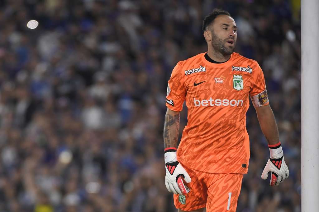 Jugador de Atlético Nacional durante el compromiso ante Millonarios en el Estadio El Campin de Bogotá
