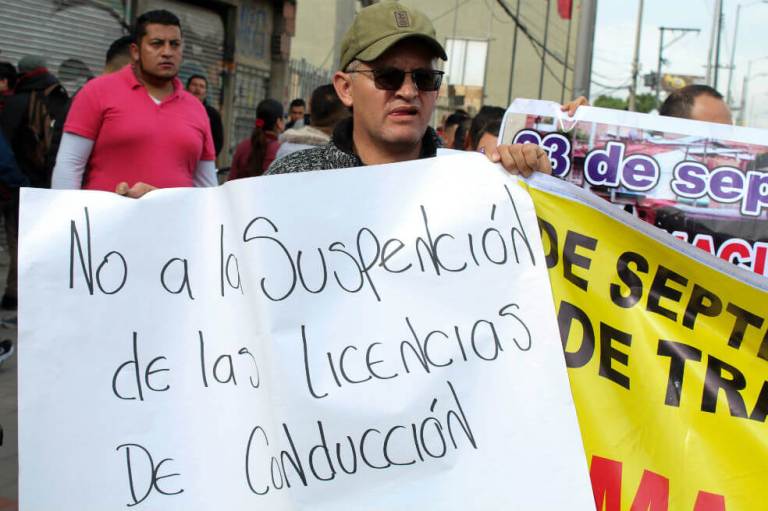 En imágenes: así se vivió el primer día del paro nacional de conductores en Soacha