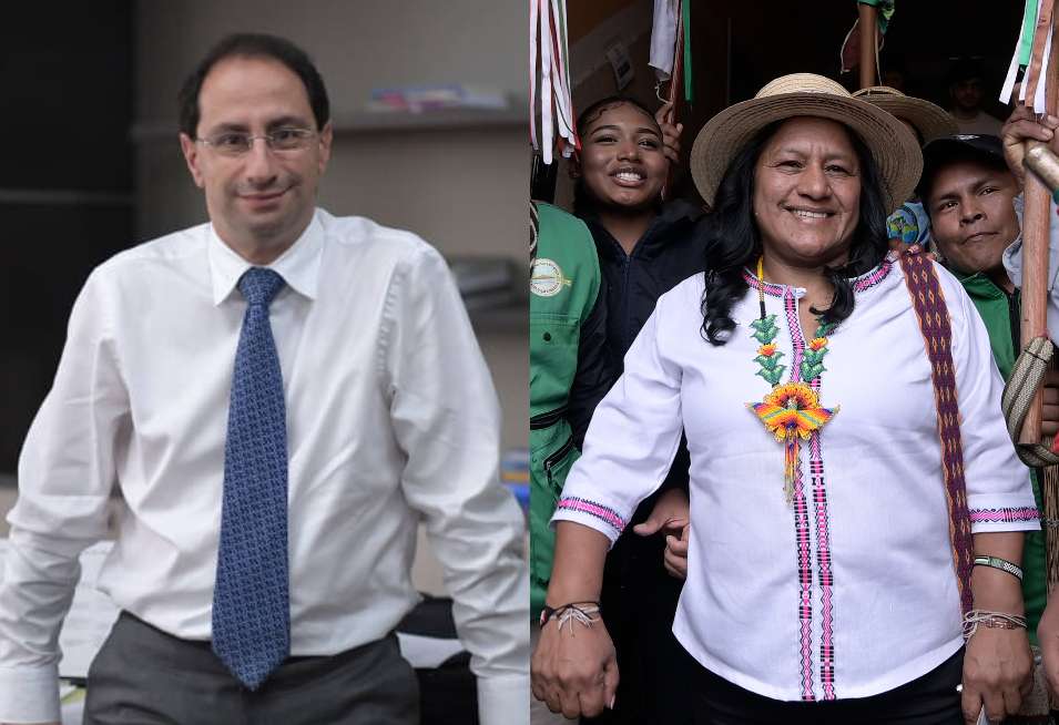 José Manuel Restrepo y Aida Quilcué.