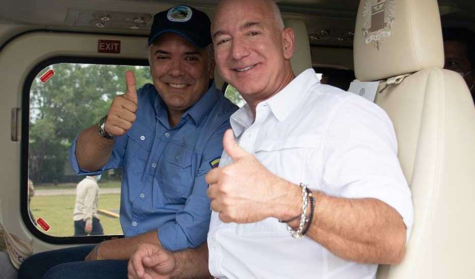 Compromiso entre Bezos y Duque para la recuperación ambiental de importantes áreas en el país.
