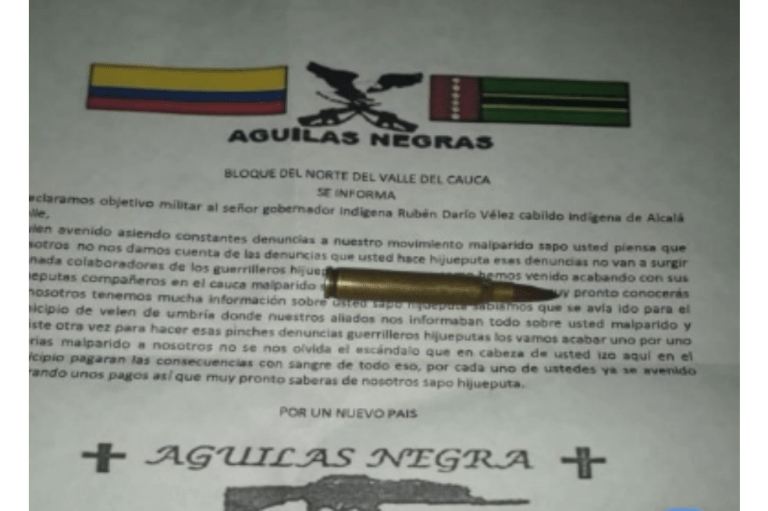 Denuncian amenazas contra gobernador de cabildo indígena en Alcalá, Valle del Cauca