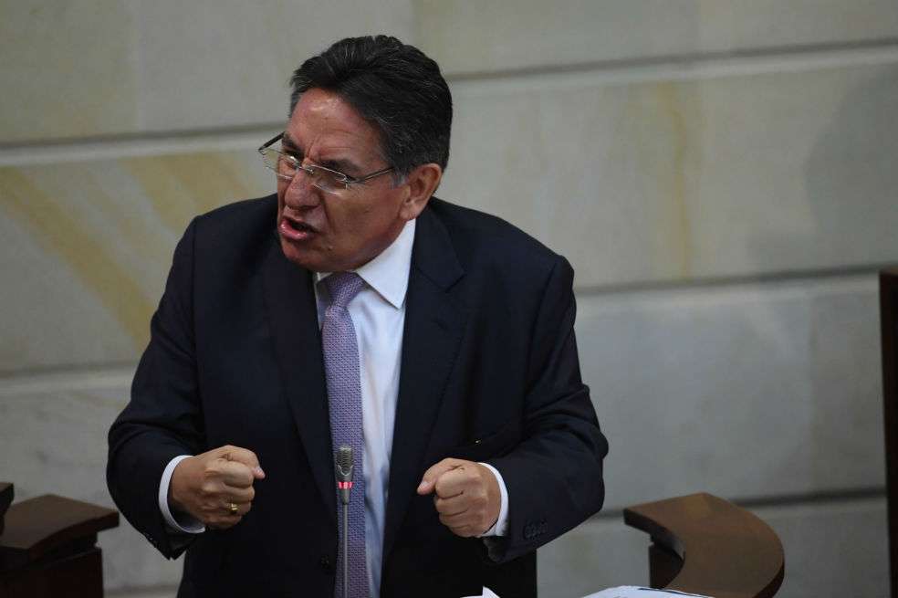 El fiscal Martínez habló durante más de una hora en el debate de control político que citaron varios congresistas en su contra. / Cristian Garavito