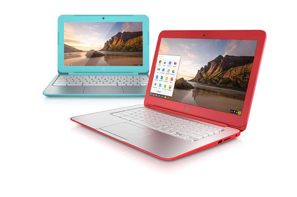 El portátil Chromebook 14 se vende en el país a través de Alkosto y K-Tronix desde hace cuatro semanas. El Chromebox (dispositivo blanco) saldrá a la venta desde septiembre. /Cortesía