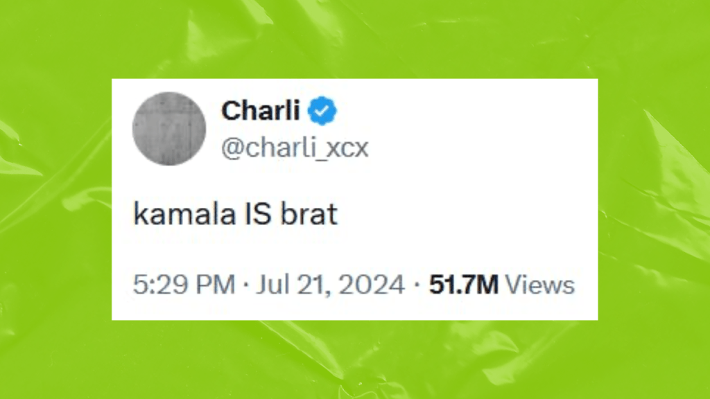 Charlie XCX Kamala is brat