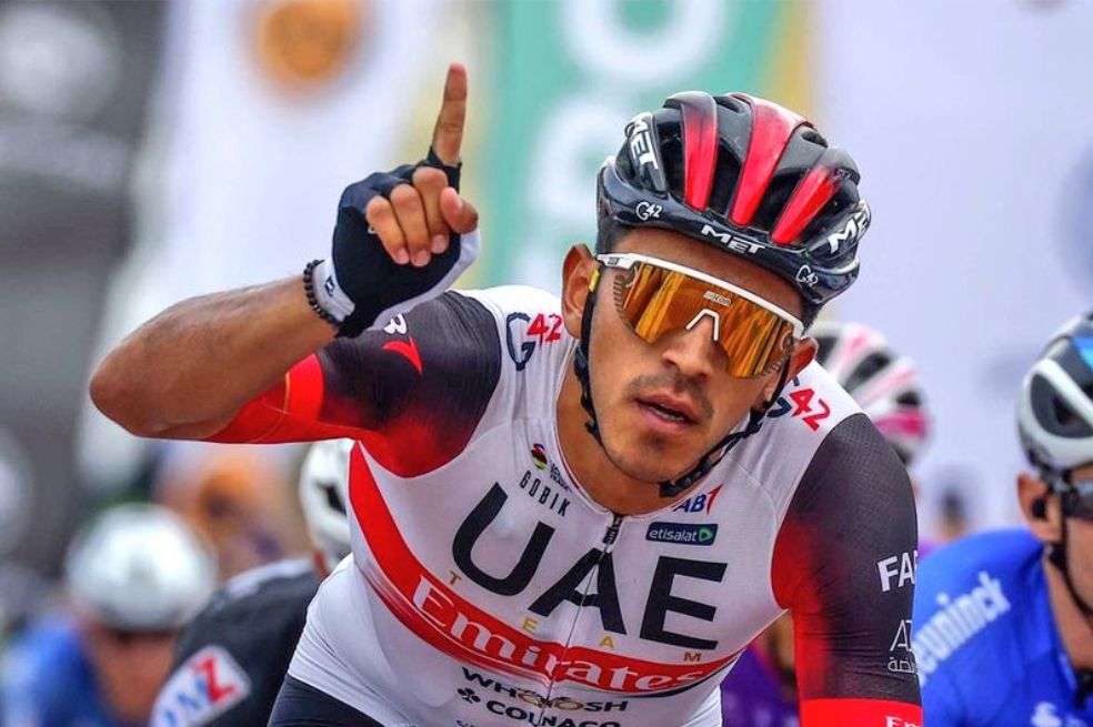 Así celebró Juan Sebastián Molano su triunfo en Malasia.