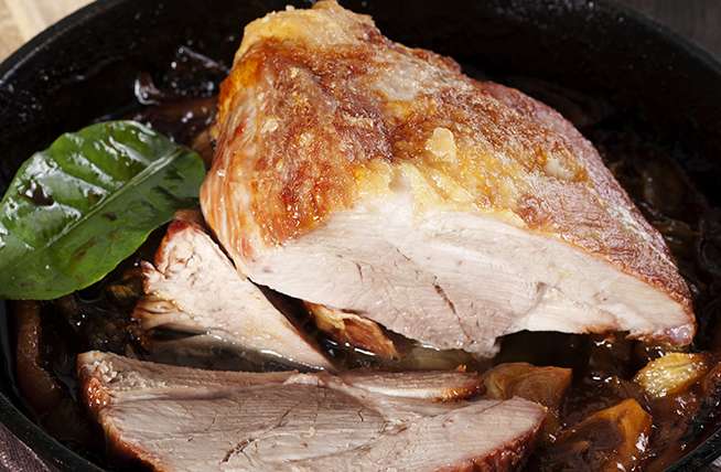 Punta de anca de cerdo al horno, el placer de la comida saludable