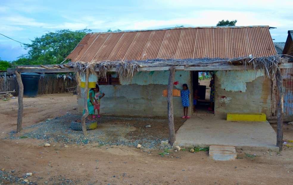 Una casita con techo de Zinc, en Pancho (La Guajira)
