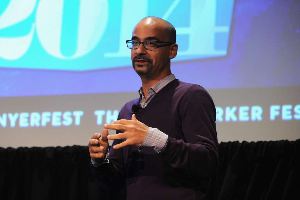 NEW YORK, NY - OCTOBER 10: Writer Junot Diaz attends the Jersey Boys: David Chase, Junot Diaz, And Sam Lipsyte Moderated By David Remnick during The New Yorker Festival 2014 on October 10, 2014 in New York City. (Photo by Andrew Toth/Getty Images for The New Yorker Festival)