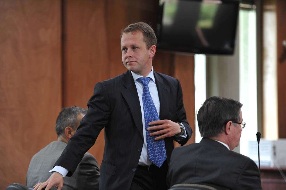 El exministro de Agricultura, Andrés Felipe Arias, durante una de las audiencias por el caso AIS. / Óscar Pérez - El Espectador
