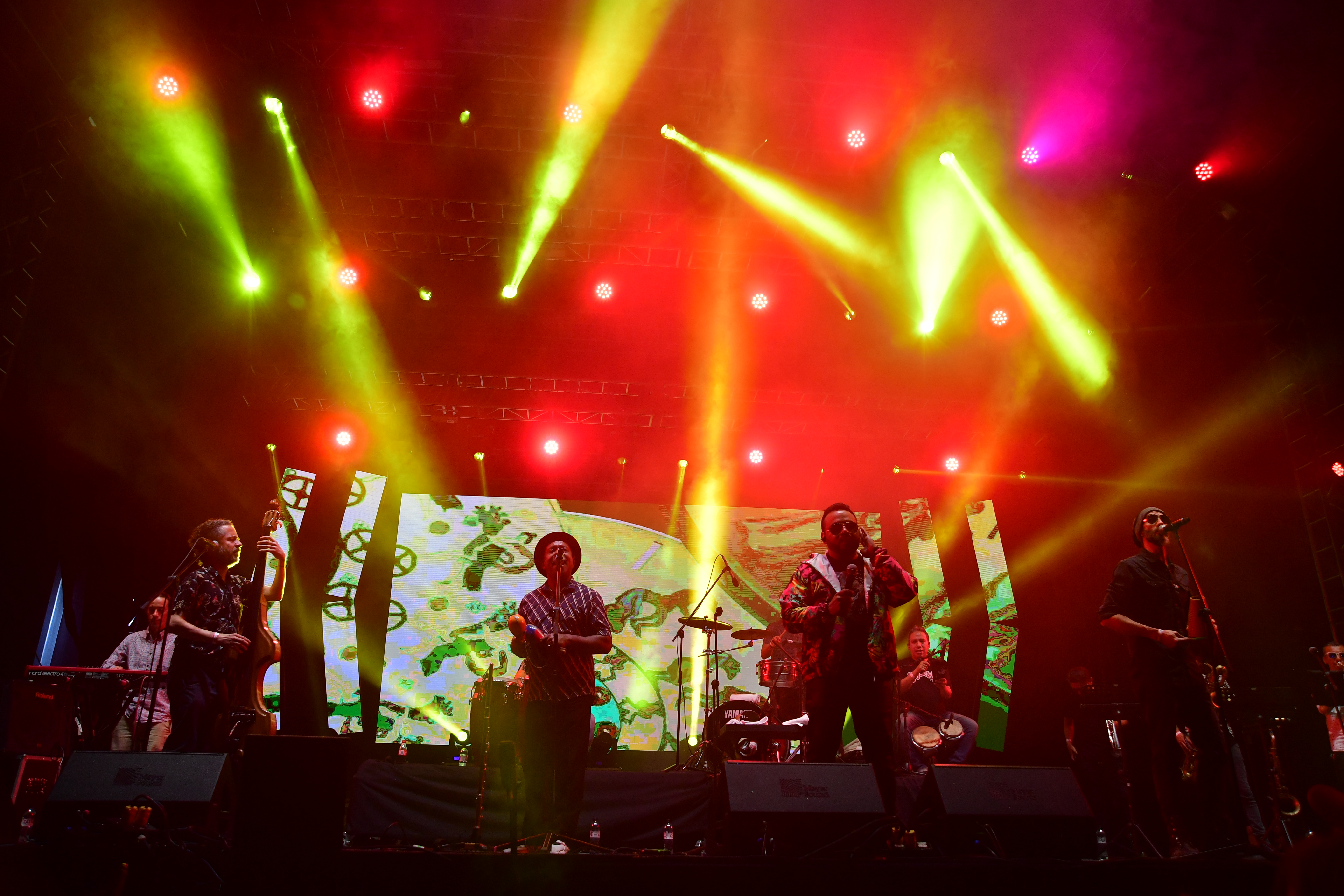 Orquesta colombiana de salsa, en el concierto Pre-Jamming 2021 que se realiza en el Centro de Eventos de la Autopista Norte.