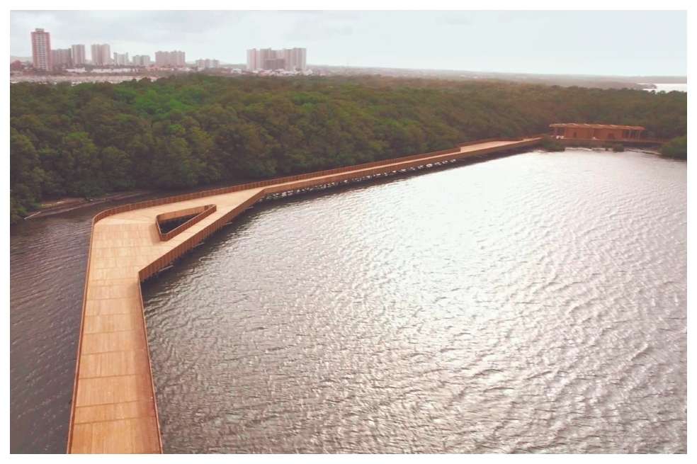 Esta es una de las plataformas que ya está construida sobre la Ciénaga de Mallorquín.
